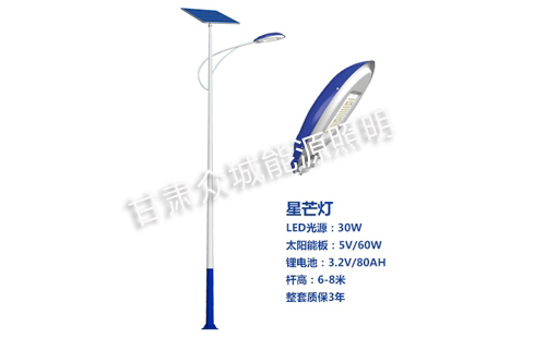 墨玉太阳能路灯核心技术参数解读